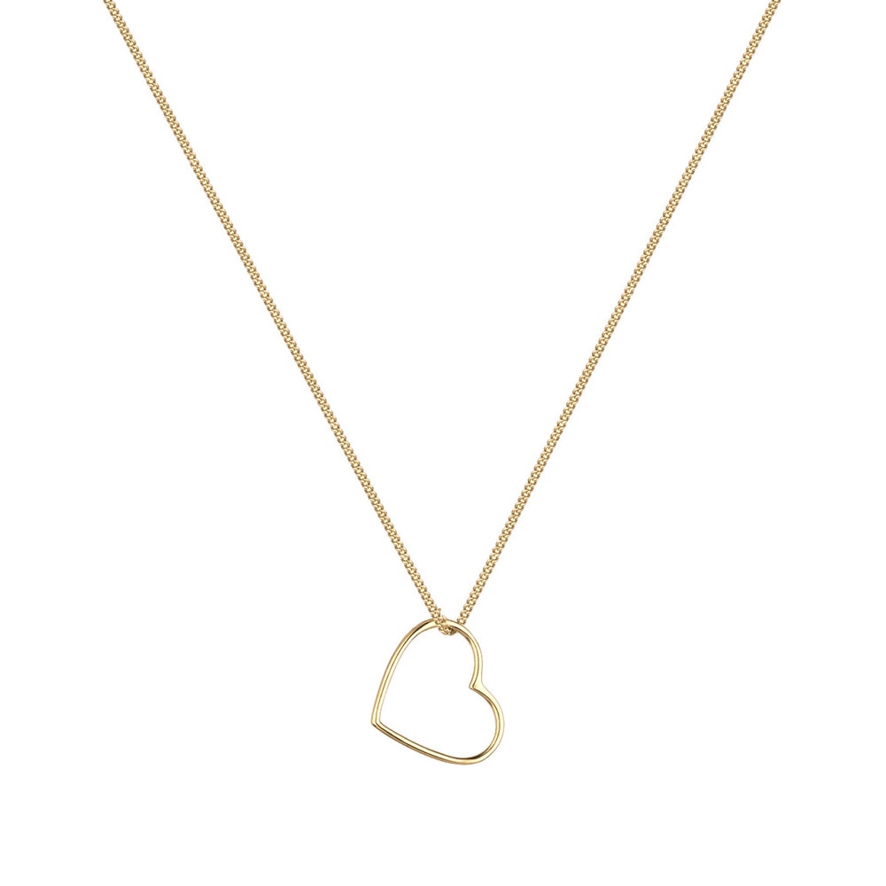 Elli Elli Collier Femmes Pendentif Coeur Basique en Argent Sterling 925 Bijoux