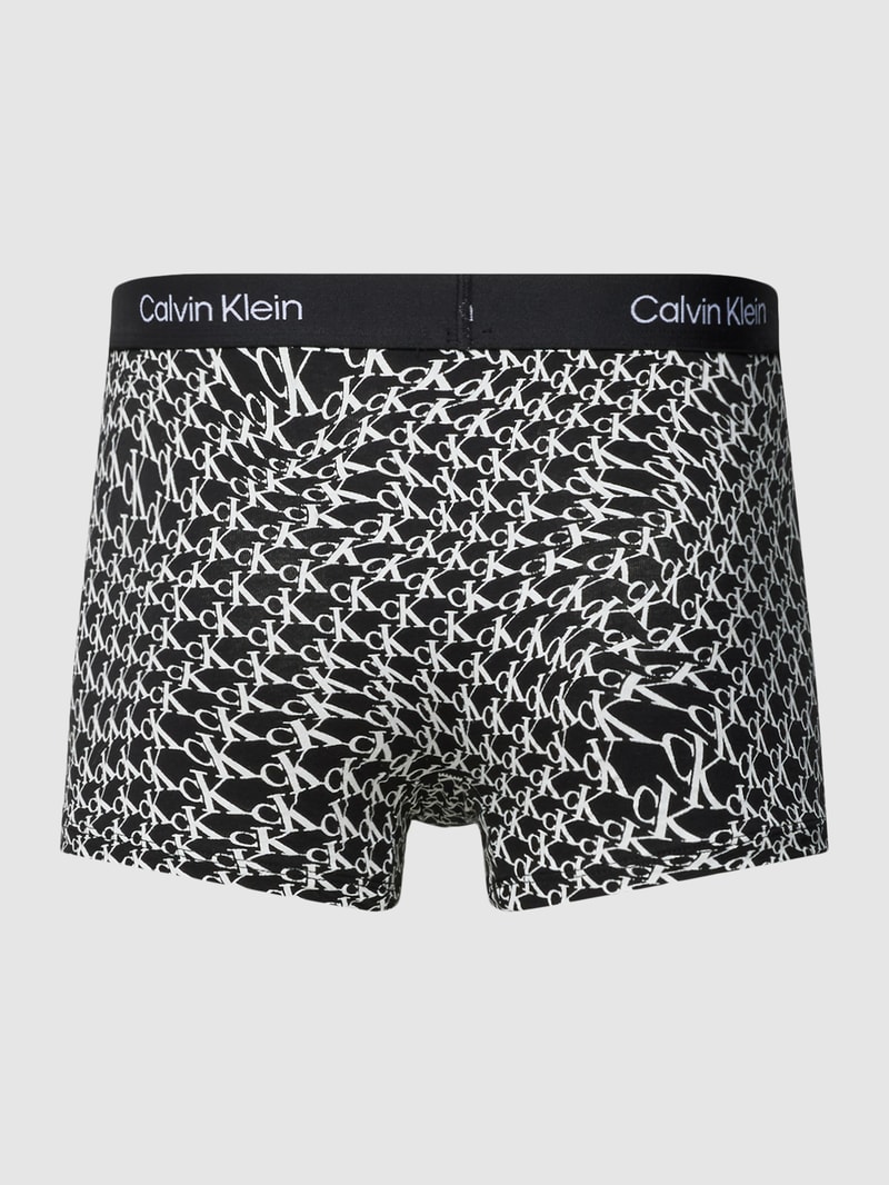 Trunks mit elastischem Label-Bund Modell 'CK 96' im 3er-Pack in schwarz