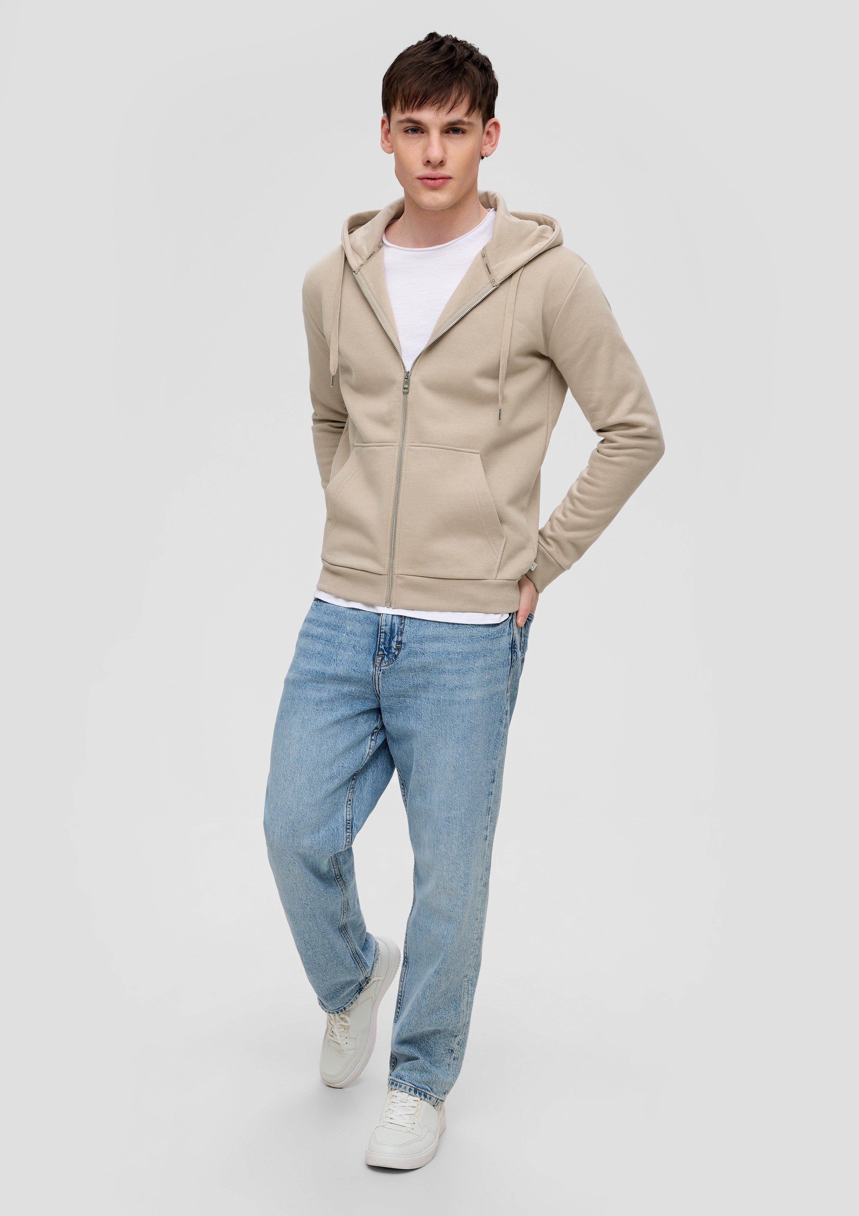 Sweatjacke mit Rippsaum  2141661-8161