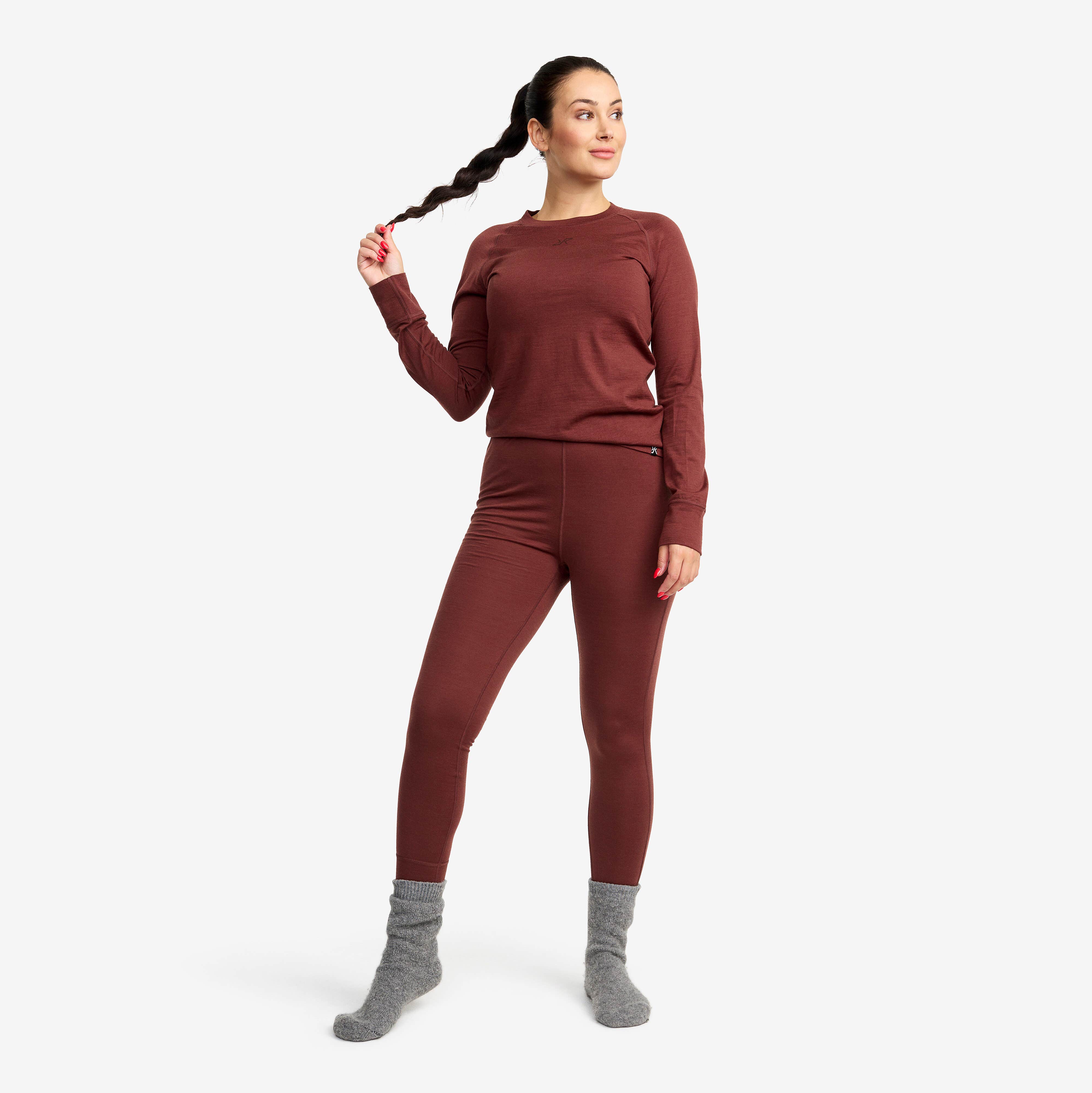 Mount Merino Long Sleeve Top Femme Earth