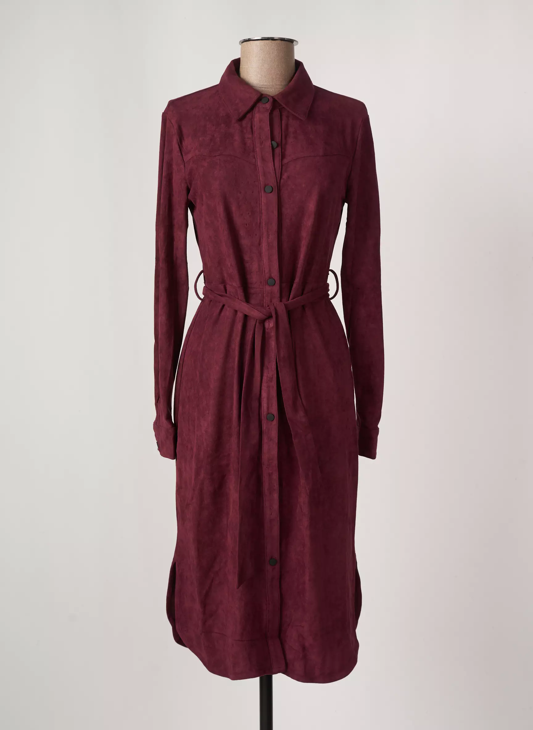 Lotfy Manner Robes Mi Longues Femme couleur rouge