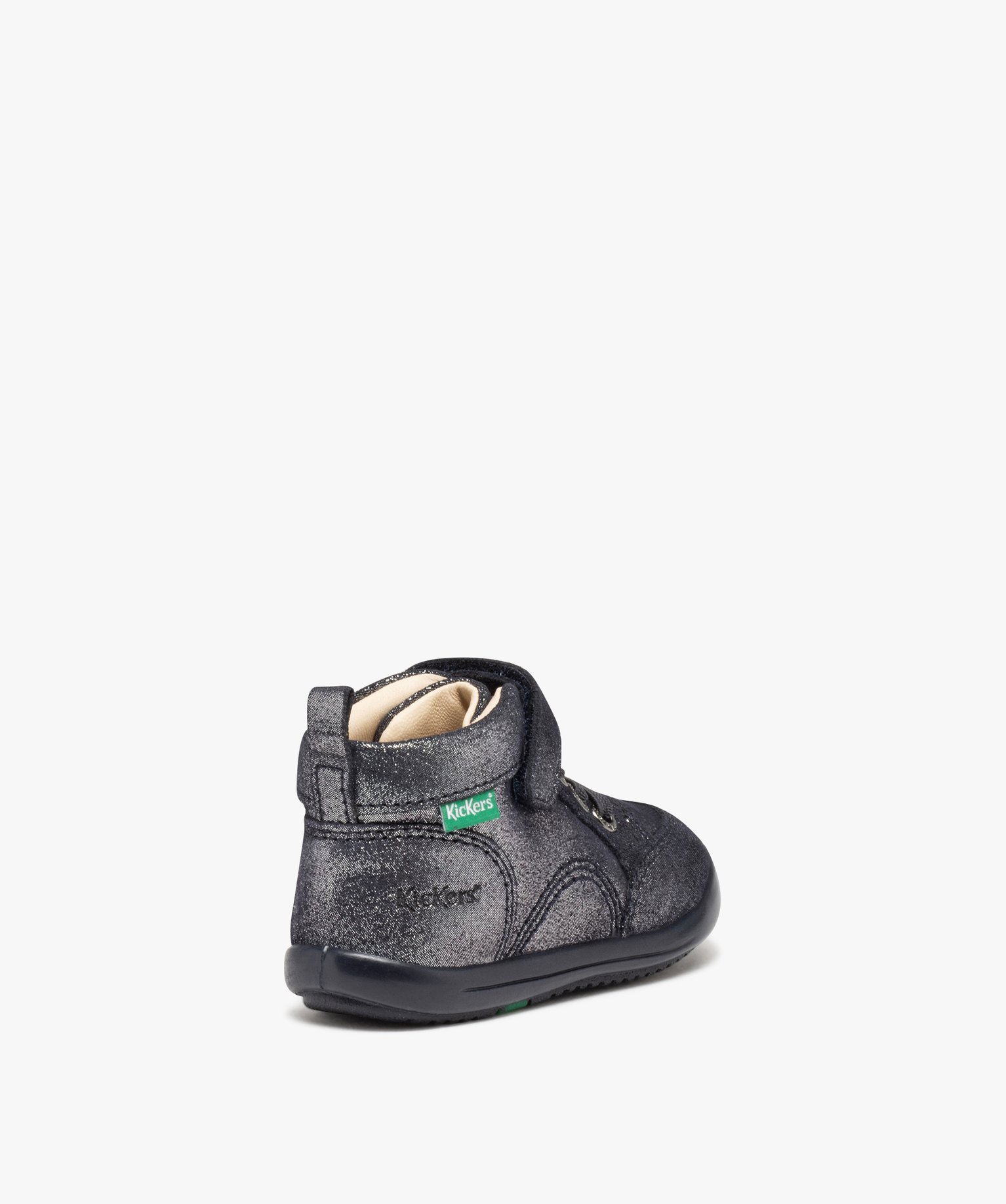 Chaussures premiers pas bébé fille en cuir uni à paillett... marine | GEMO