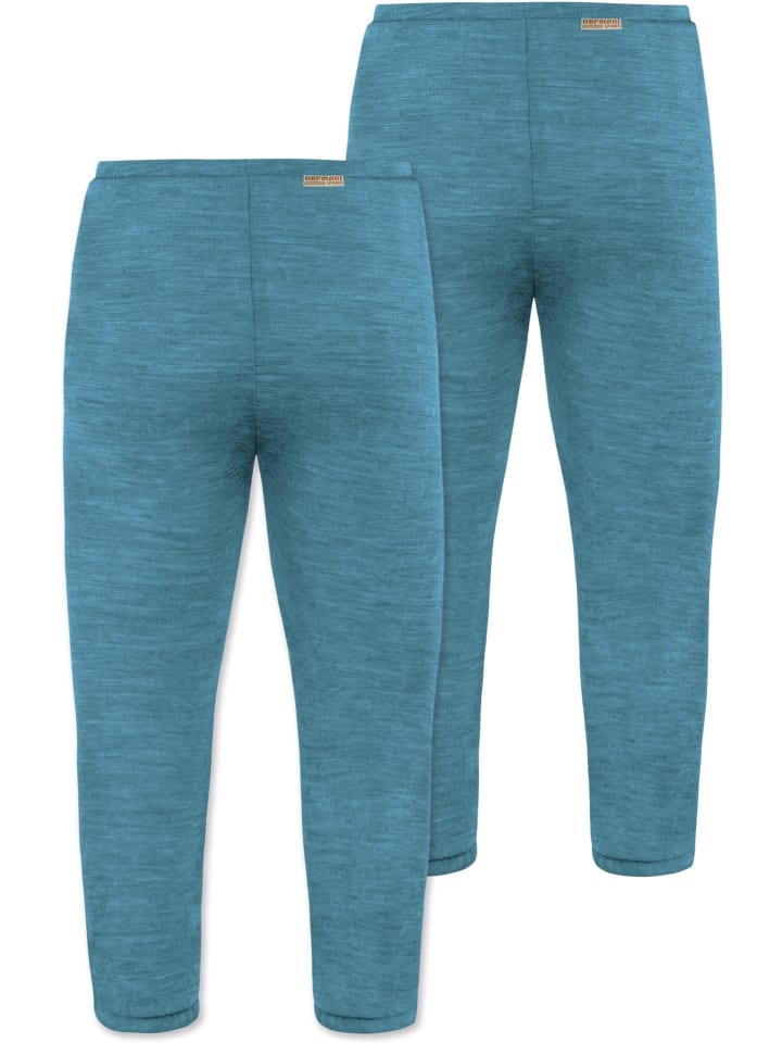 Normani Outdoor Sports 2er Pack Baby Merino Hose mit Füßen in Blau günstig kaufen