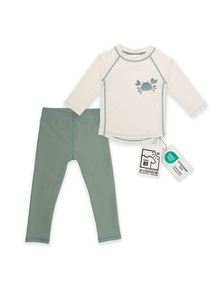 LaLoona Bade-Set Shirt & Leggings mit UV-Schutz - in weiss,gruen,motiv günstig kaufen