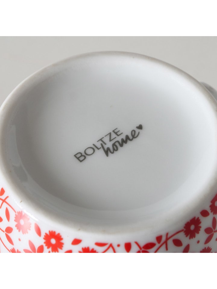Boltze 2er-Set: Jumbotassen in Weiß/ Rot - 480 ml günstig kaufen onesize