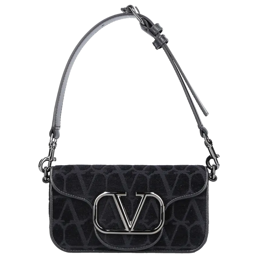 Valentino Garavani - Handtasche LOCÒ Canvas - schwarz
