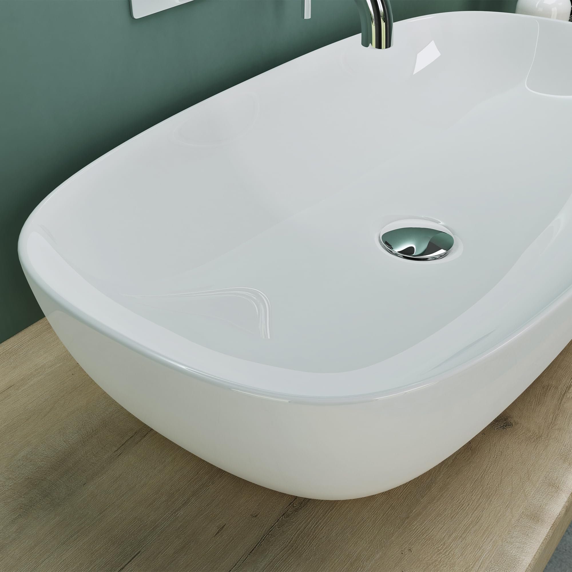 Mai & Mai Aufsatzwaschbecken Waschschale Br104 Waschbecken aus Keramik Nano-Beschichtung