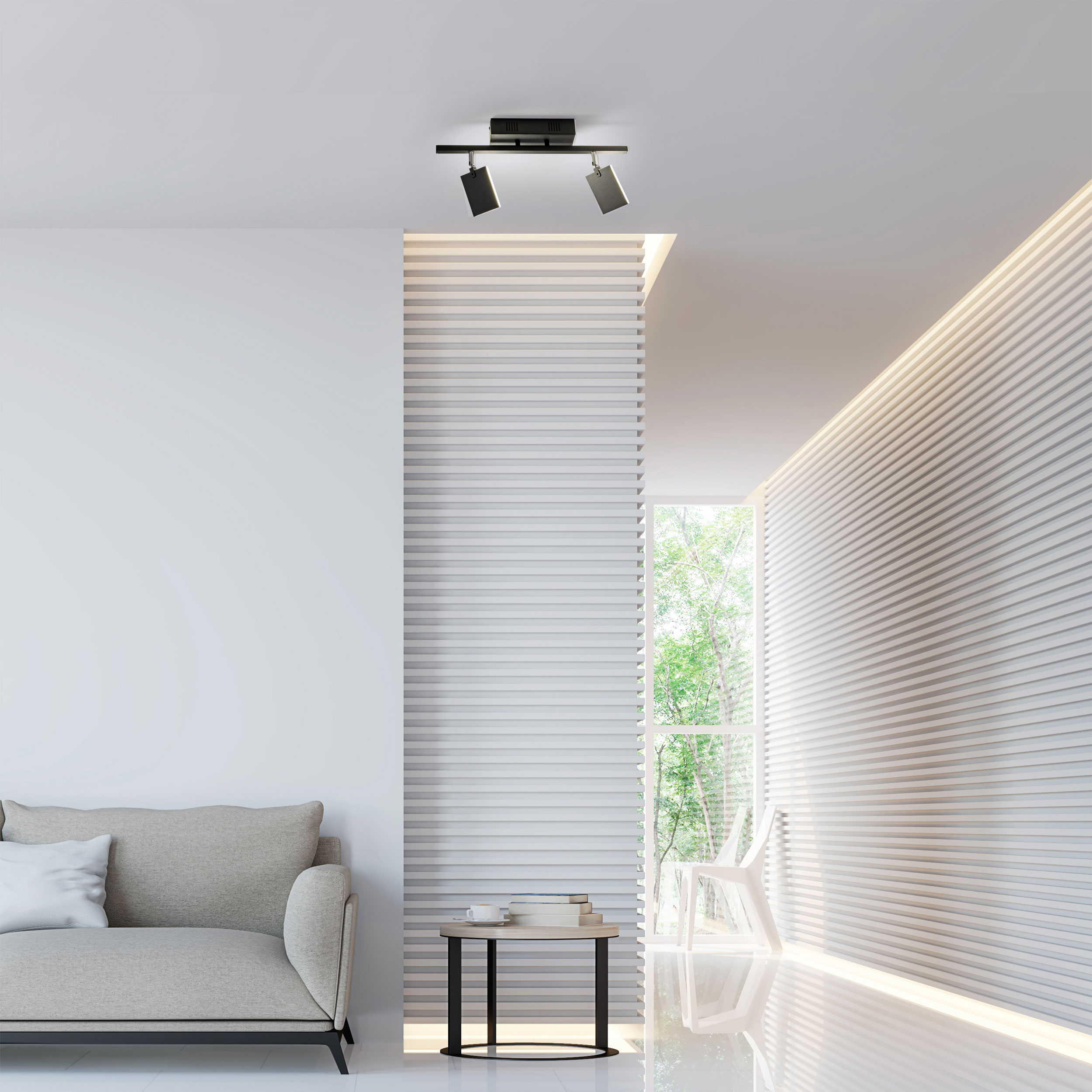 PURELED-Deckenleuchte 2flg