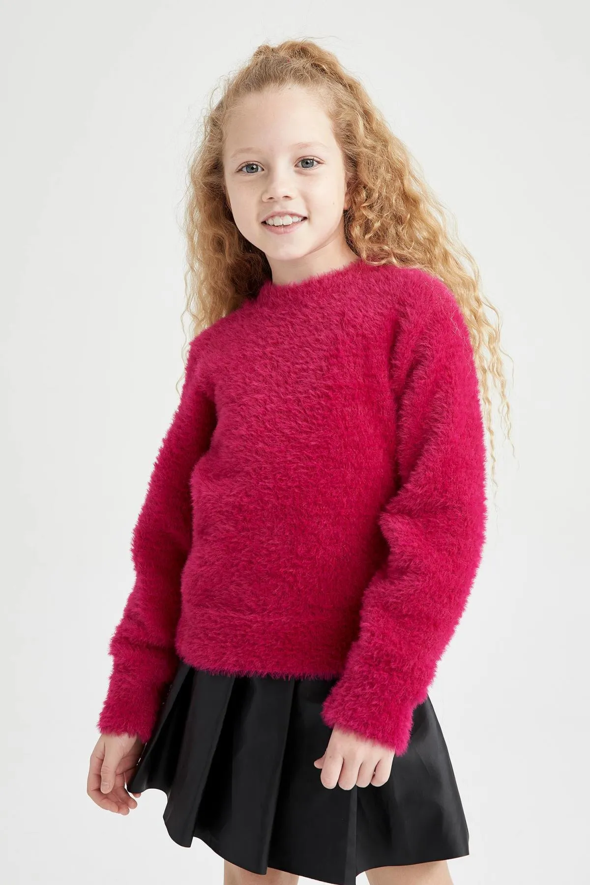 DeFacto  Mädchenpullover mit Rundhalsausschnitt