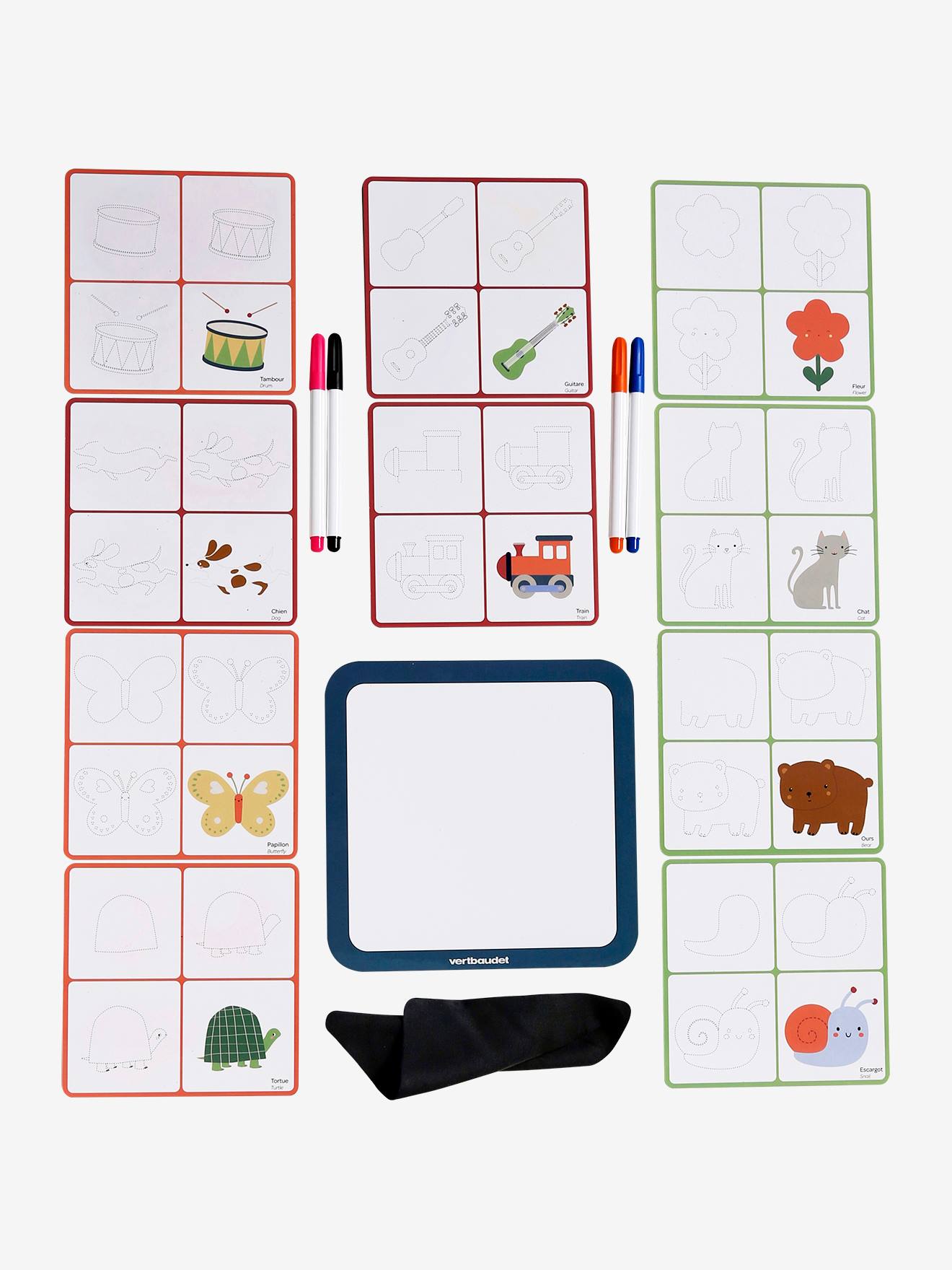 Vertbaudet Kinder Lern-Maltafel KLEINE KÜNSTLER - weiß