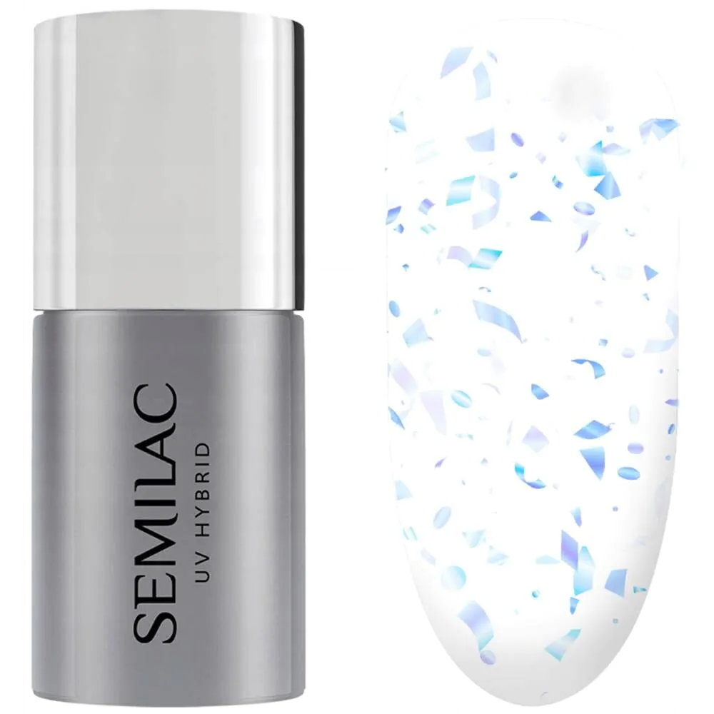 Semilac Top για βερνίκια νυχιών No Wipe Matte Snow Floe 7ml