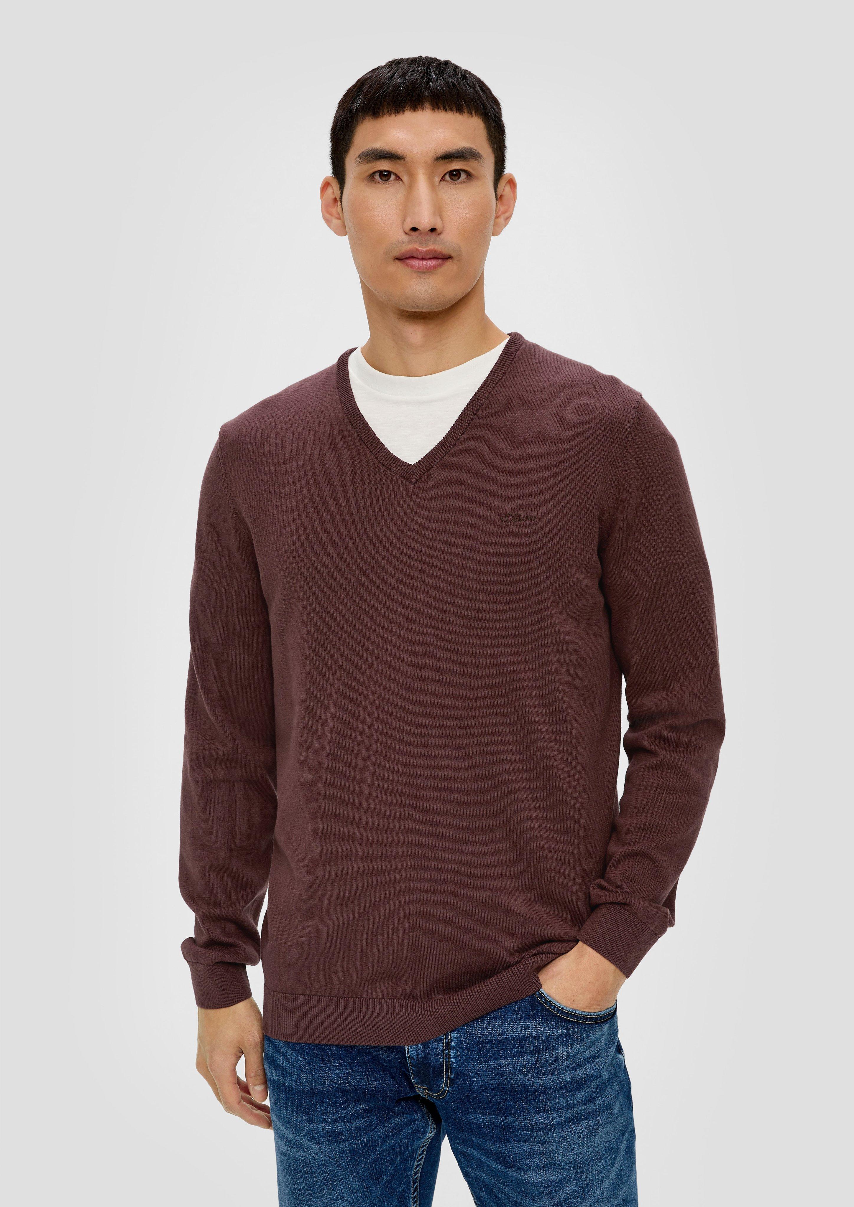 Strickpullover mit V-Ausschnitt  2040666-4960
