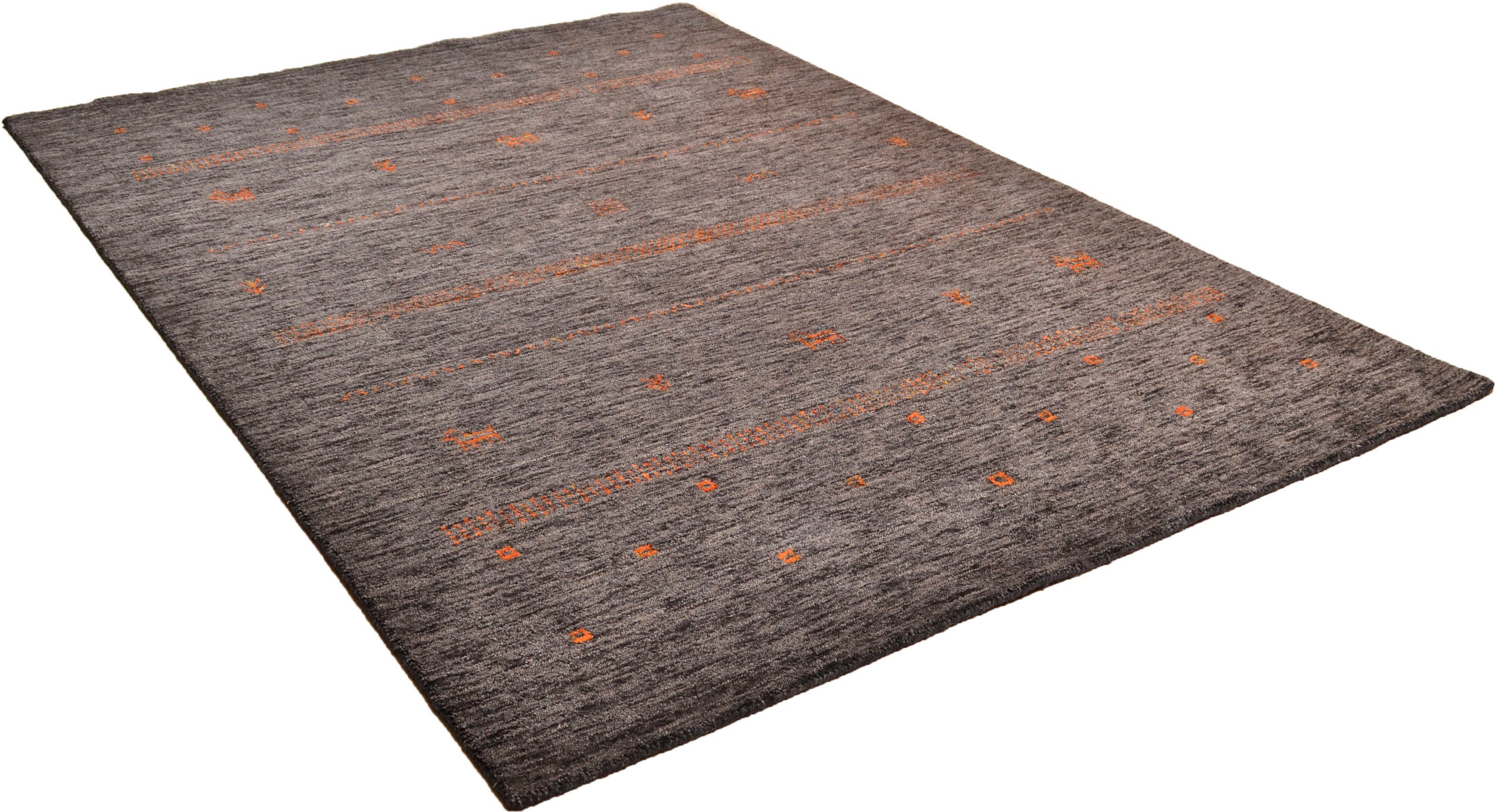 Wollteppich Nebraska ZO89615, THEKO, rechteckig, Höhe: 10 mm, Handweb-Teppich, reine Wolle, Gabbeh-Struktur, handgewebt