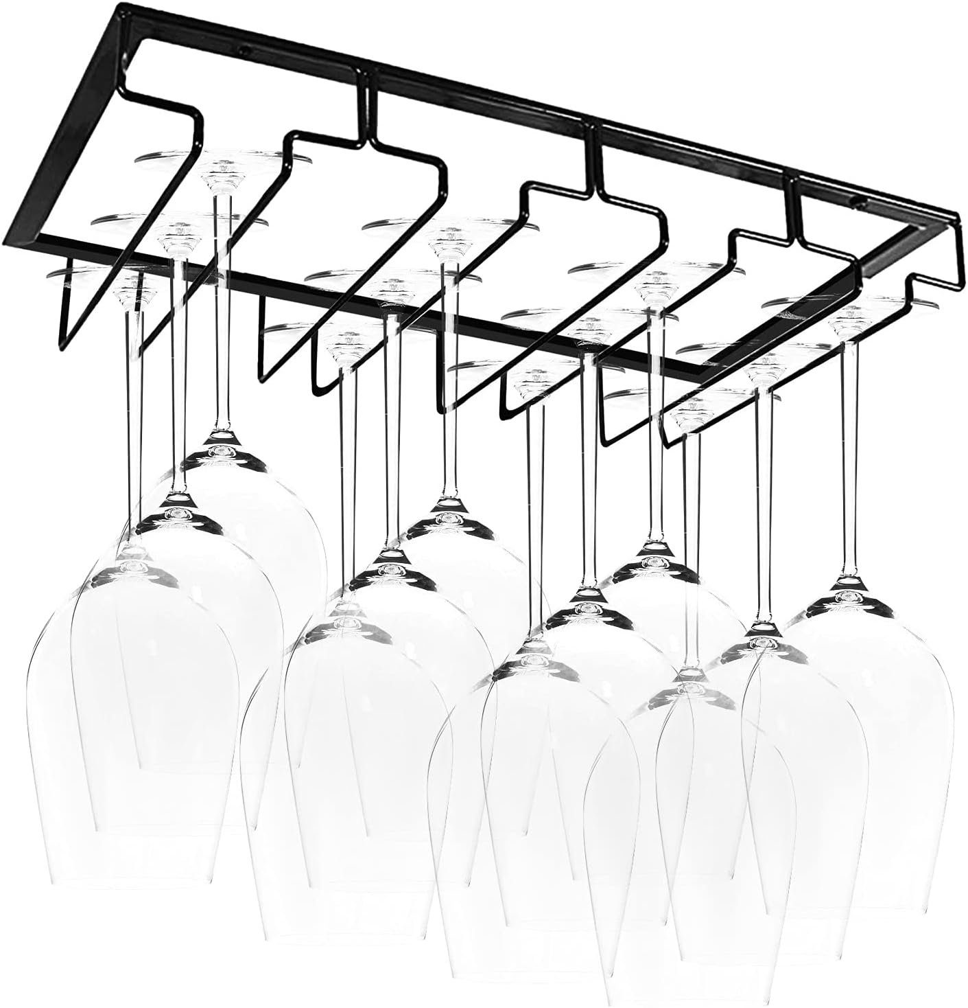 ZmdecQna Gläserhalter Weingläser Halter Unter Dem Schrank,hängende,Für Küche Bar