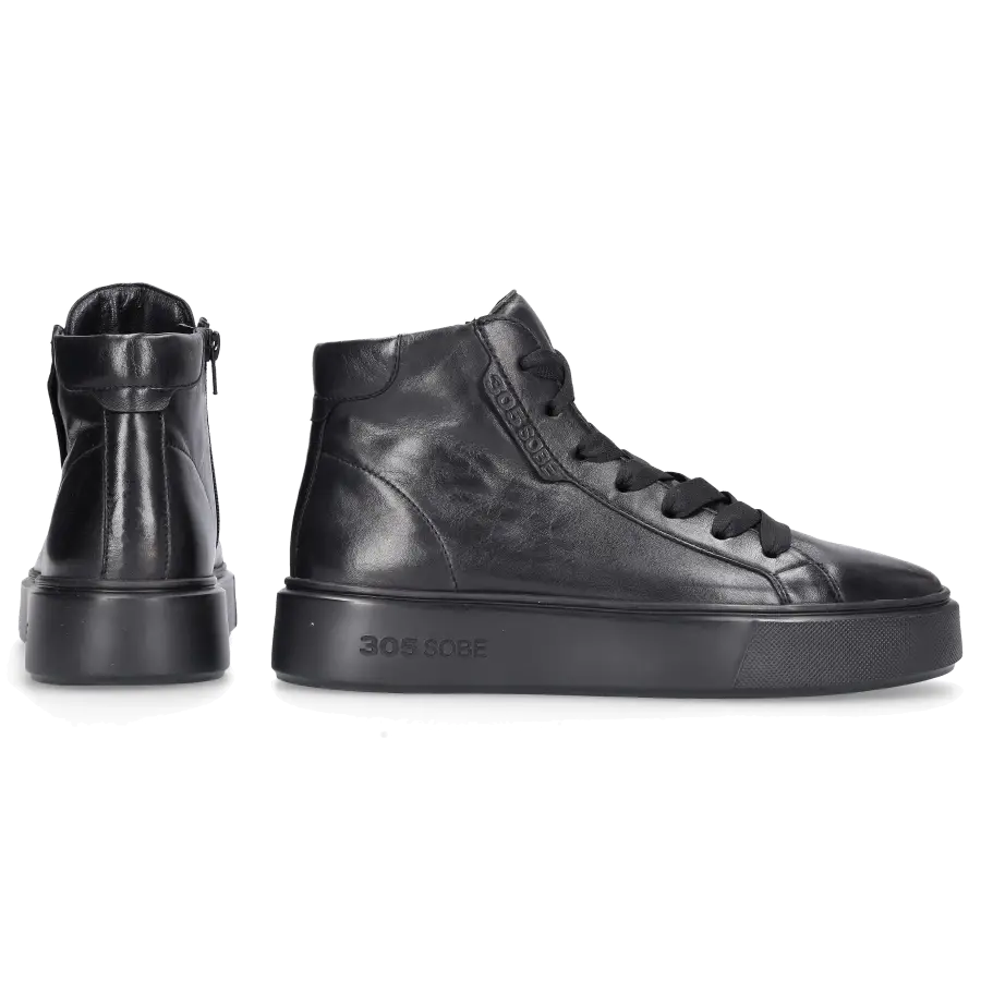 305 SOBE - Sneaker high NEAL Kalbsleder - schwarz