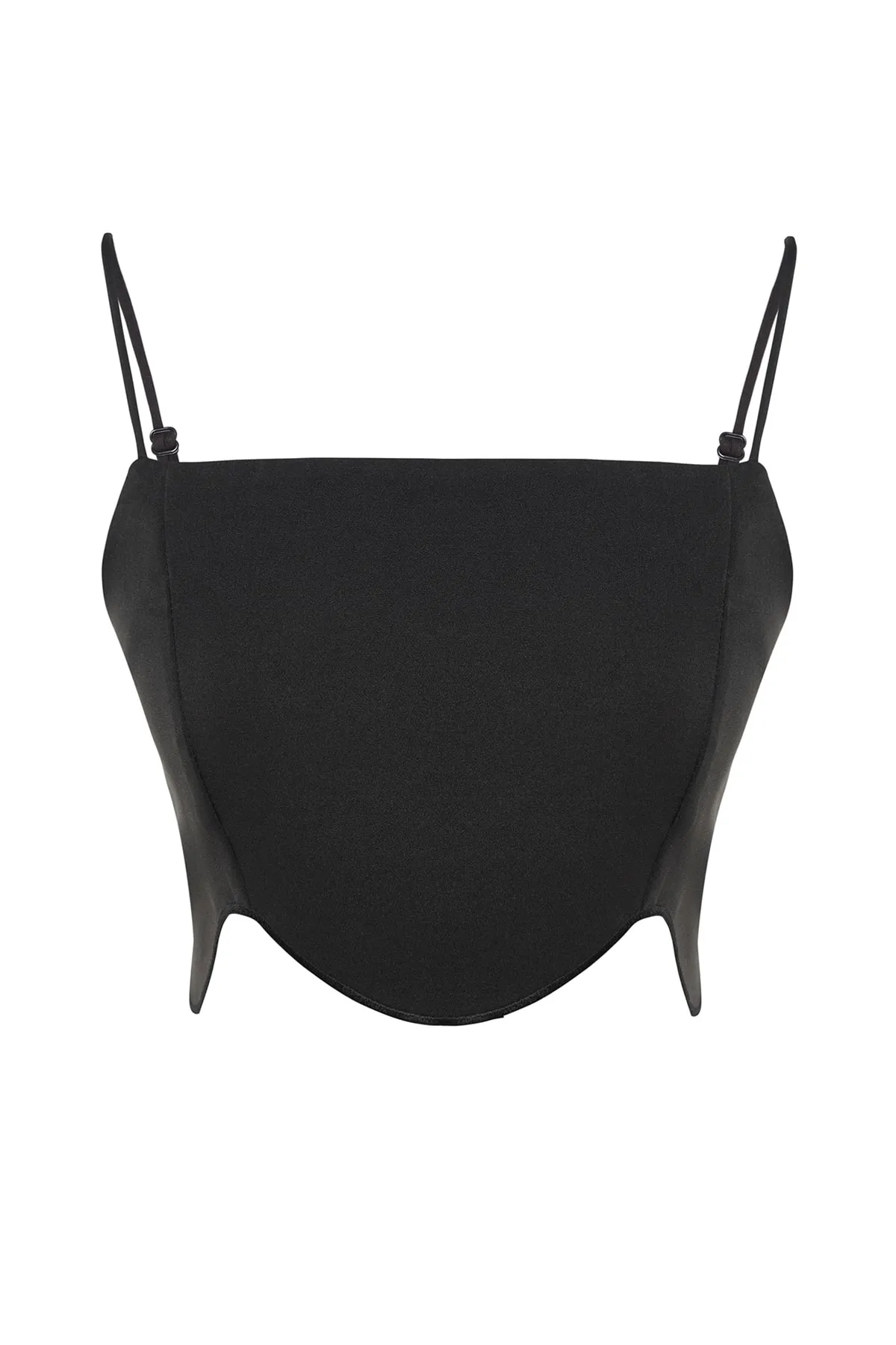 Trendyol Collection  Schwarzes, bauchfreies, gewebtes Bustier TPRSS23BS00033