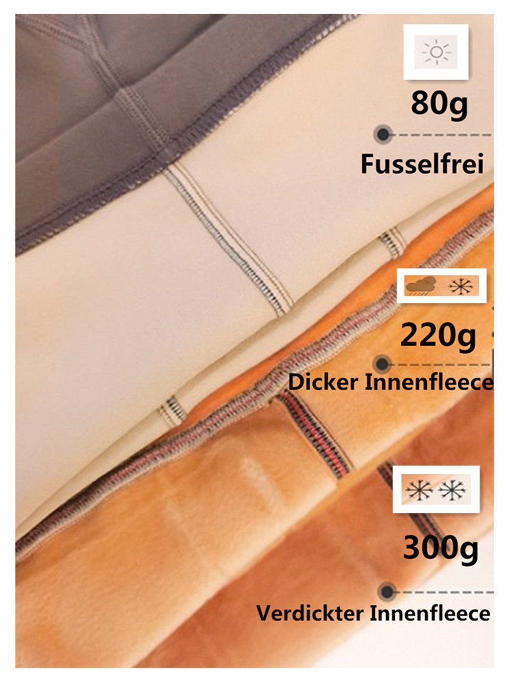 XDeer Strumpfhose Damen Strumpfhose mit Innenfleece Winter Strumpfhose 220 DEN (1 St) warm Thermostrumpfhosen 220/300g