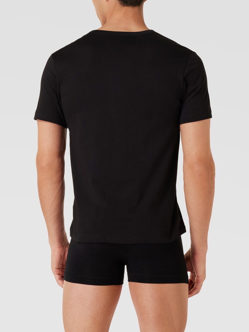 T-Shirt mit Label-Stitching im 3er-Pack Modell 'Classic' in mittelgrau meliert