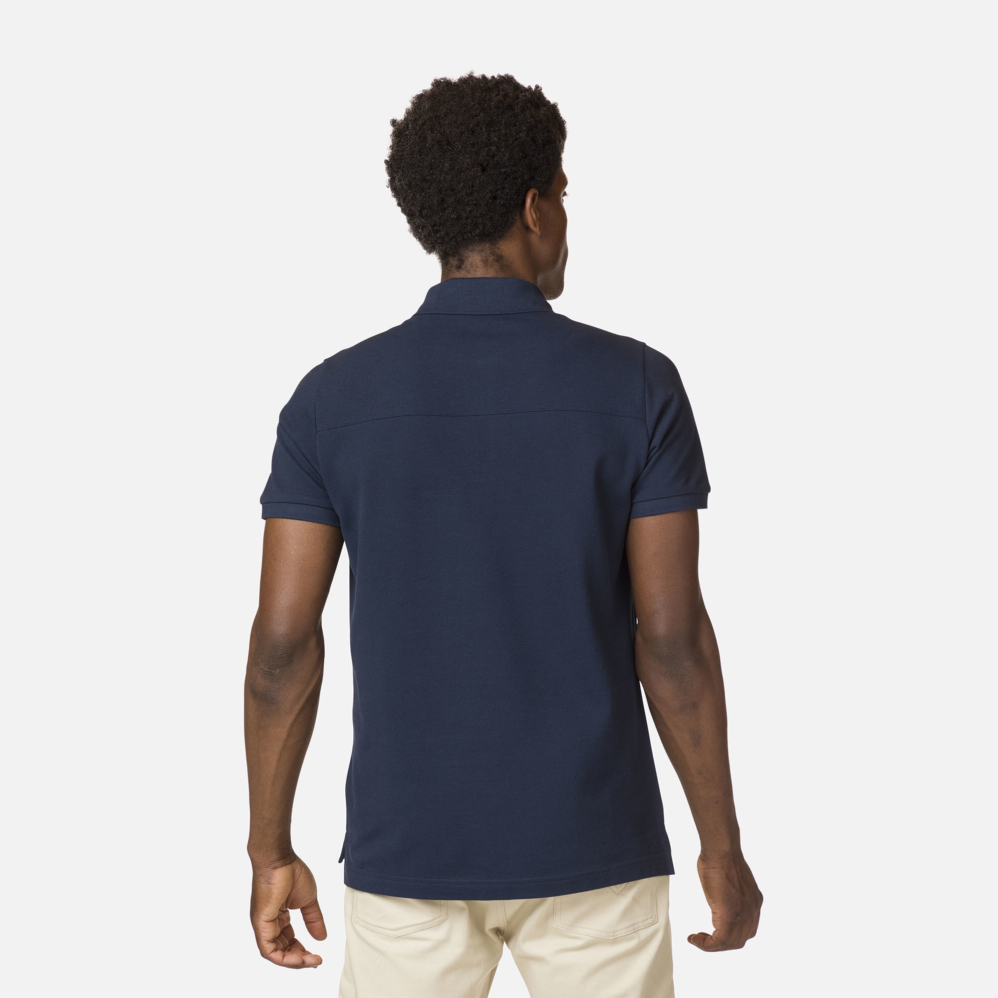 Polo logo avec rayure homme