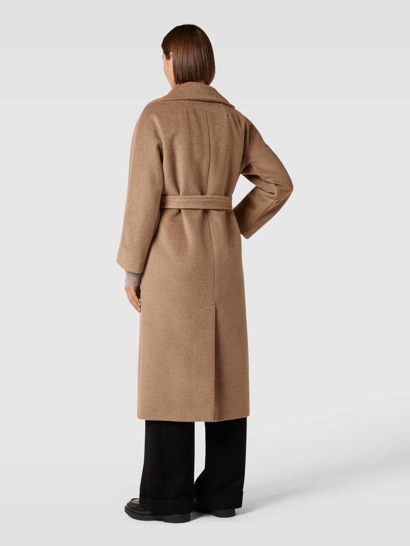 Mantel mit Bindegürtel Modell 'TEMPERA' in camel