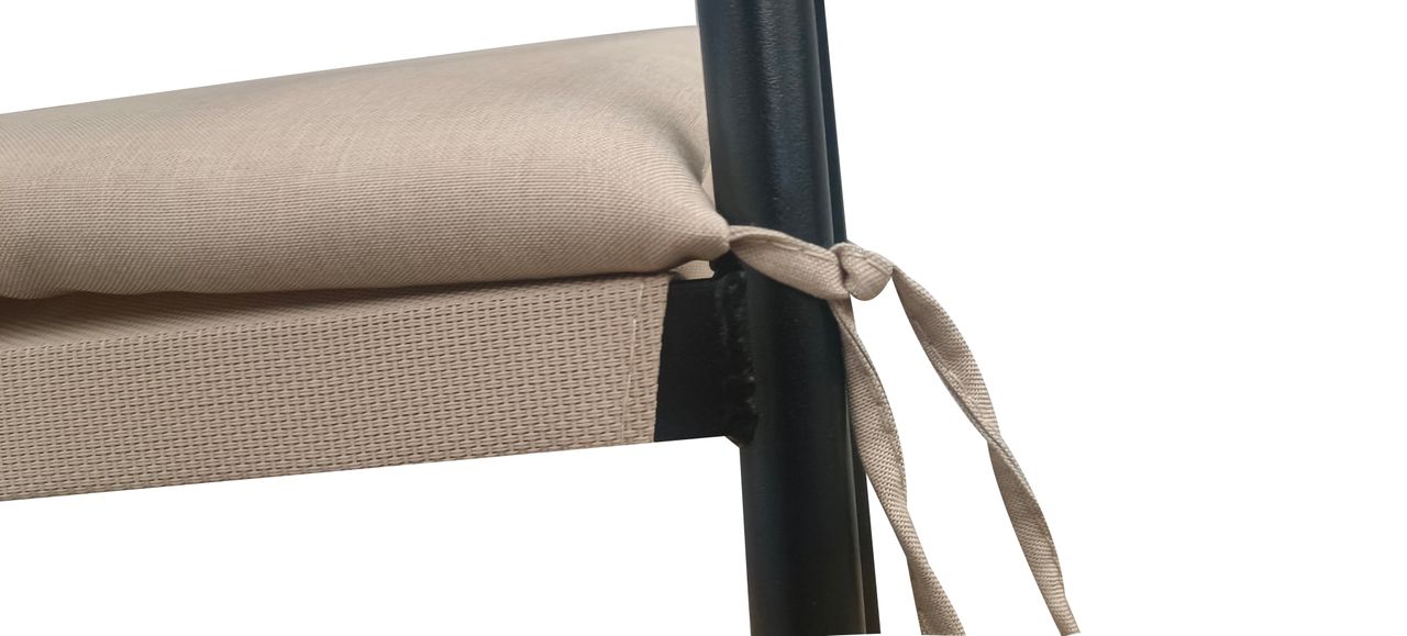 Happy Home Happy Home 7 tlg. Dining Set HGS33-BEI helles Rattan mit Sitzkissen in Beige