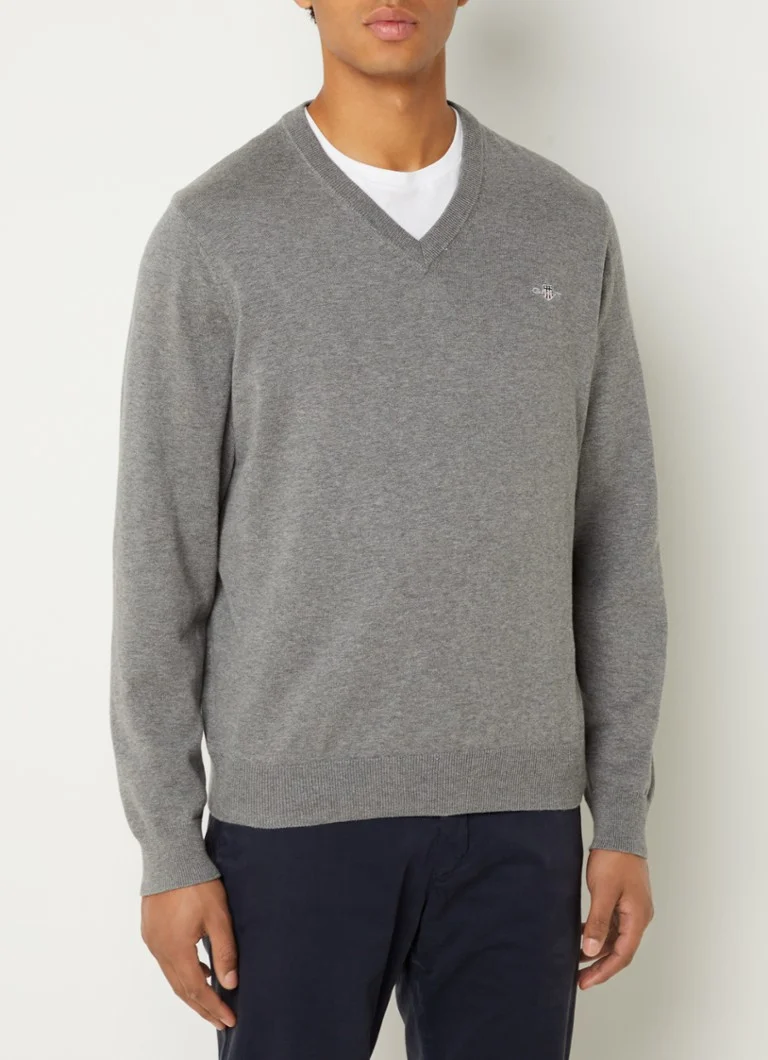 Gant finstrikket genser med logo