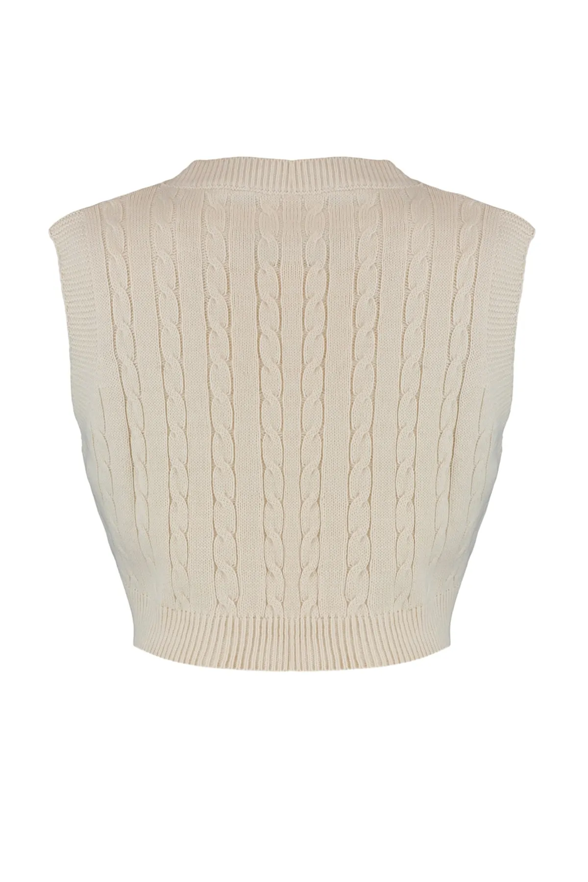 Trendyol Collection  Strickweste - Grau - Regular Fit