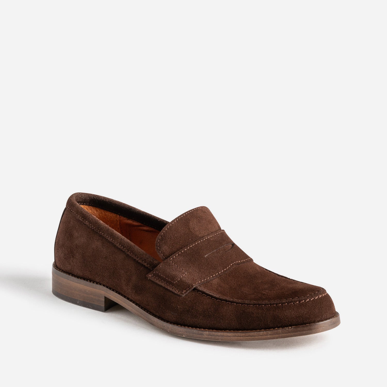 Mocassin éco-conçu marron cuir velours