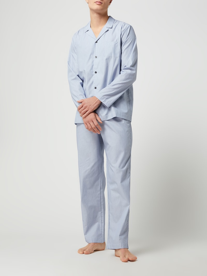 Pyjama aus Baumwolle in blau