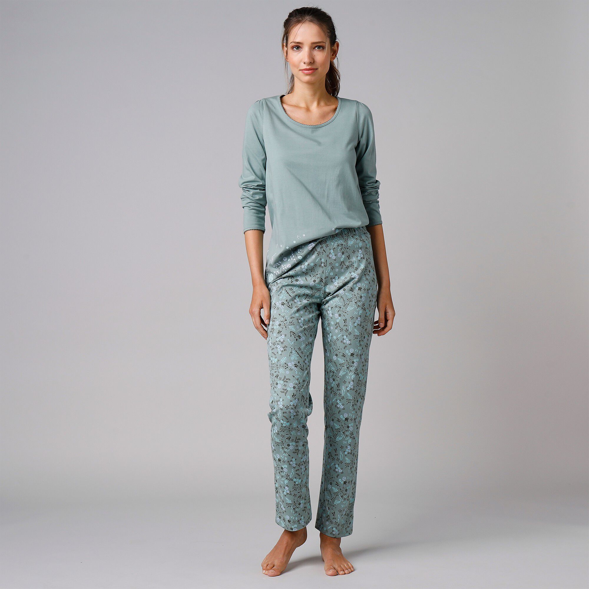Pantalon de pyjama imprimé fleurs