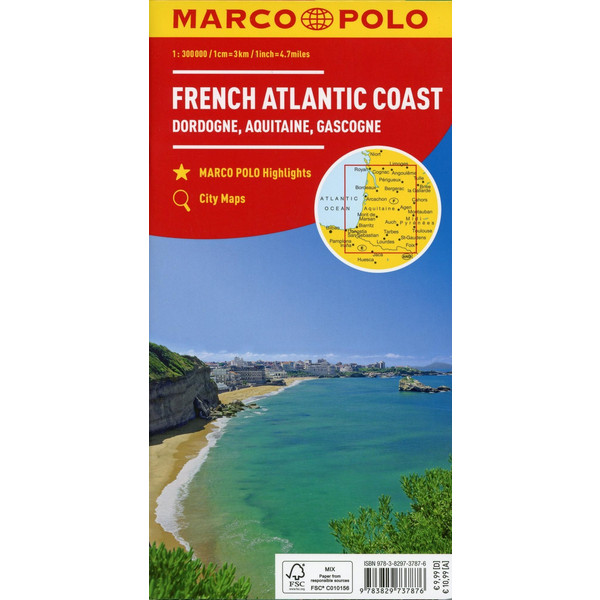 MARCO POLO Karte Frankreich Französische Atlantikküste 1:300 000 - Straßenkarte