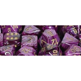 Vortex Purple-Gold 7-Würfel Set (Signature)
