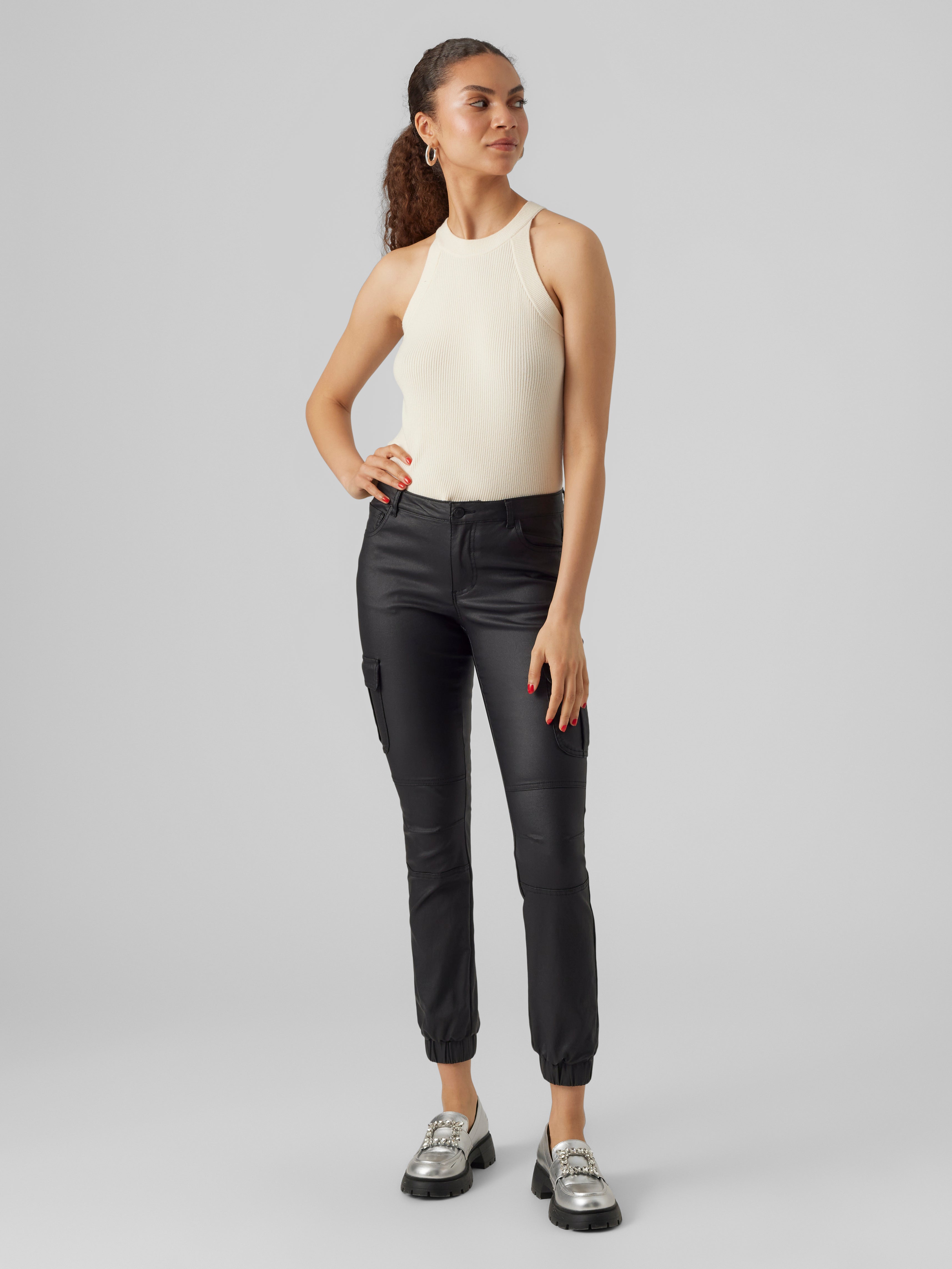 VMIVY Mittlere Taille Cargohose