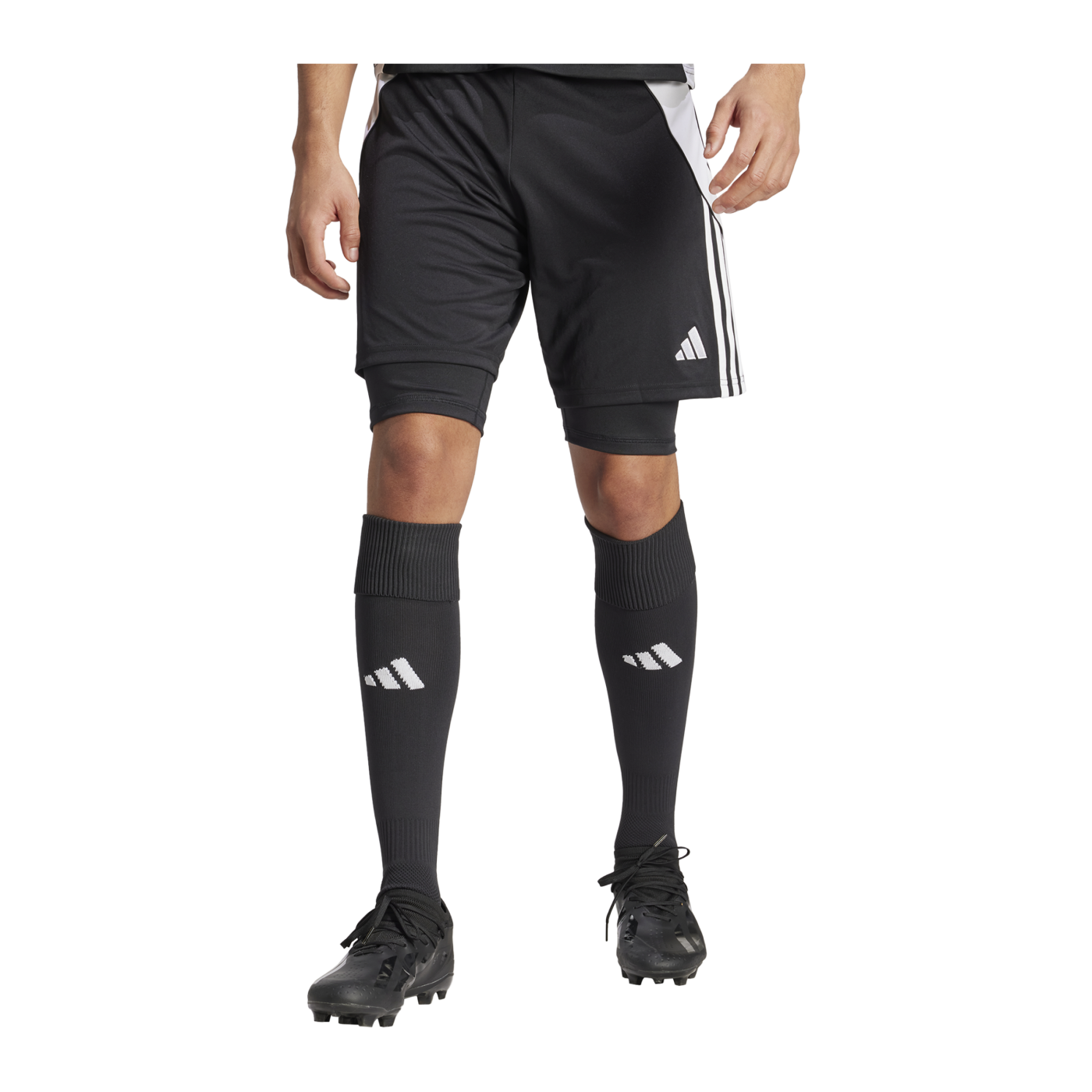 adidas Tiro 24 2in1 Short Schwarz Weiss
