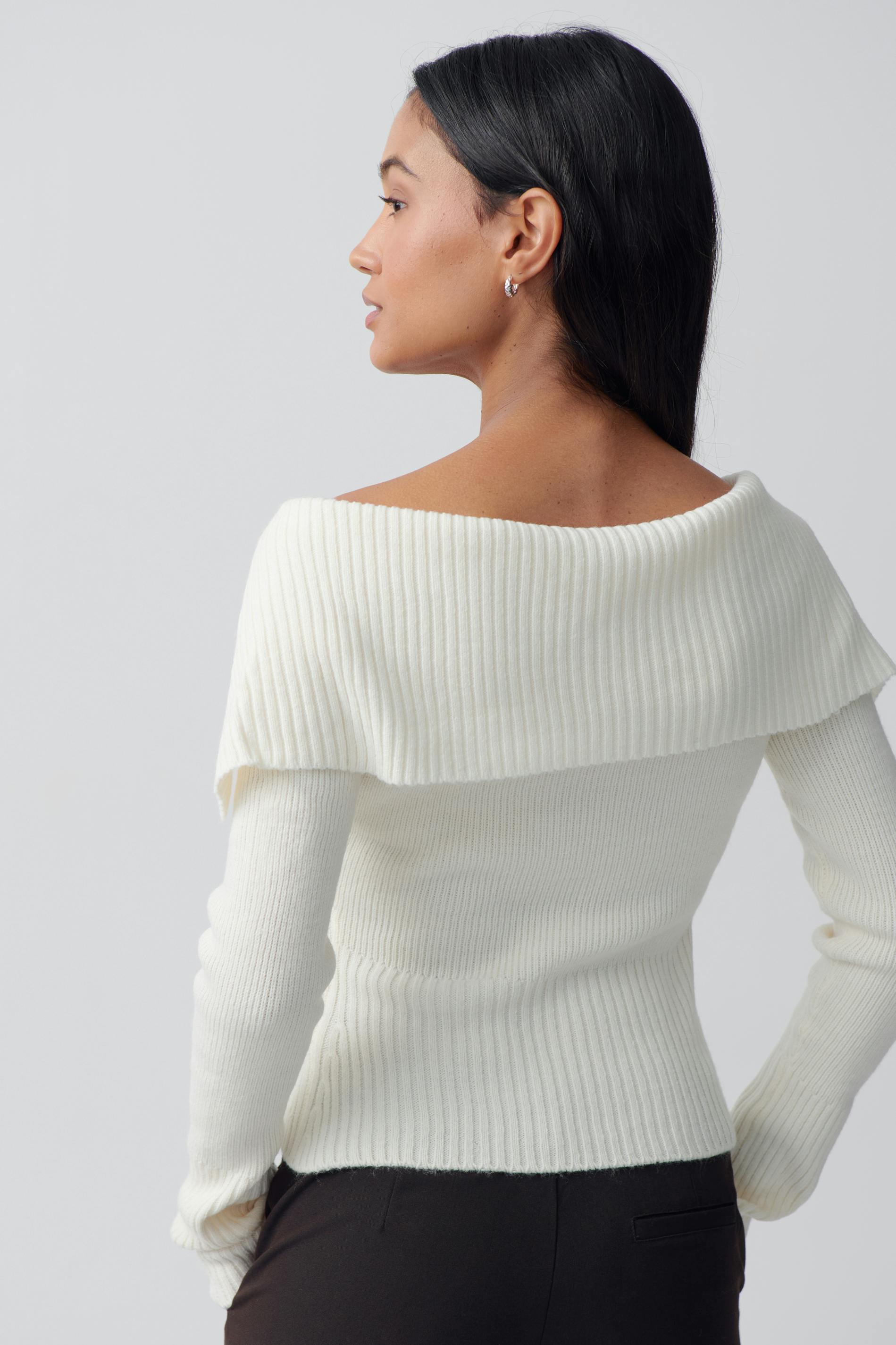 Knitted zip collar cardigan