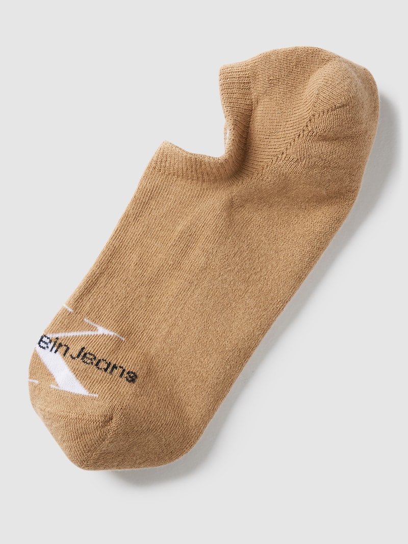 High Cut Füßlinge mit Label-Detail Modell 'FOOTIE' in camel