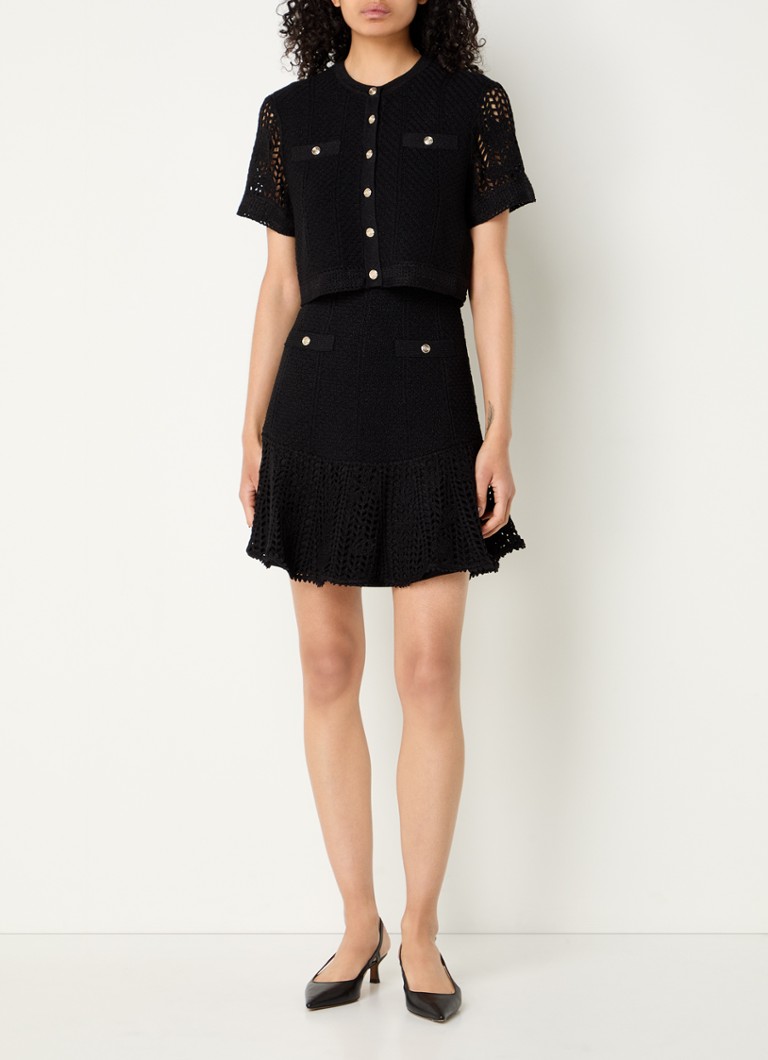 Abito corto in maglia fine Maje con top abbinato