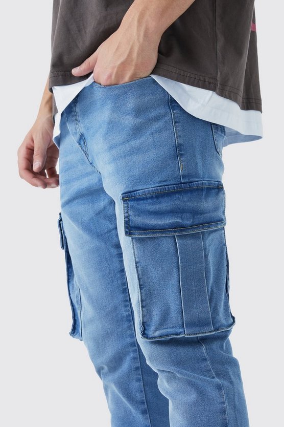 Skinny Stretch Cargo-Jeans