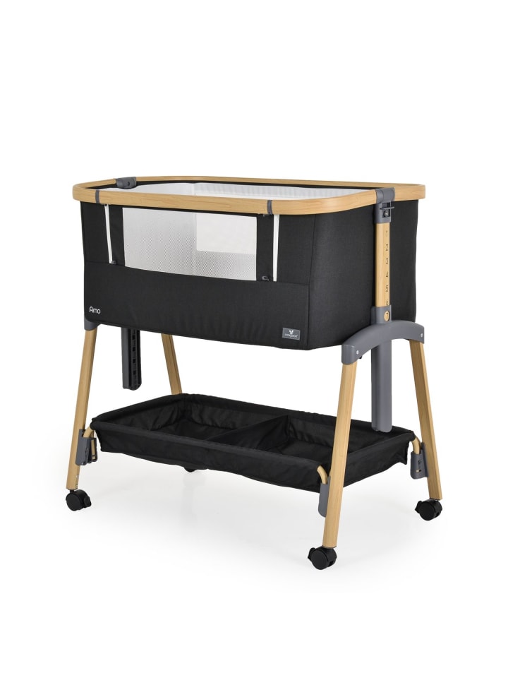 Cangaroo Beistellbett Amo Matratze in schwarz günstig kaufen onesize
