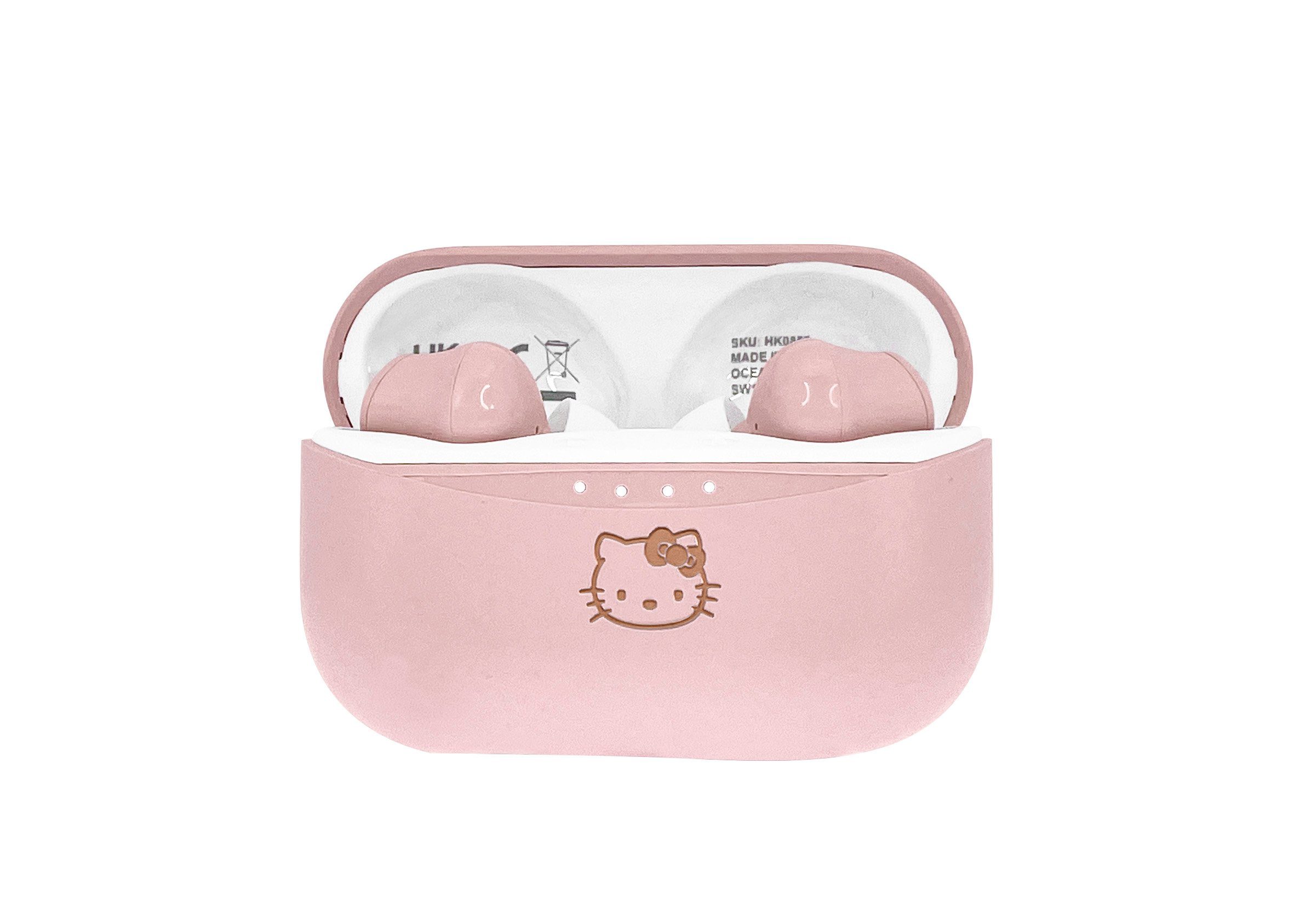OTL Hello Kitty Bluetooth V5.0 Kopfhörer für Kinder, mit Ladegehäuse Bluetooth-Kopfhörer (True Wireless, Hochwertiger Sound, Leichtes Gewicht)
