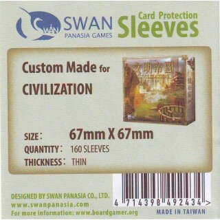 Swan Panasia Kartenhüllen 67mm x 67mm dünn (160)