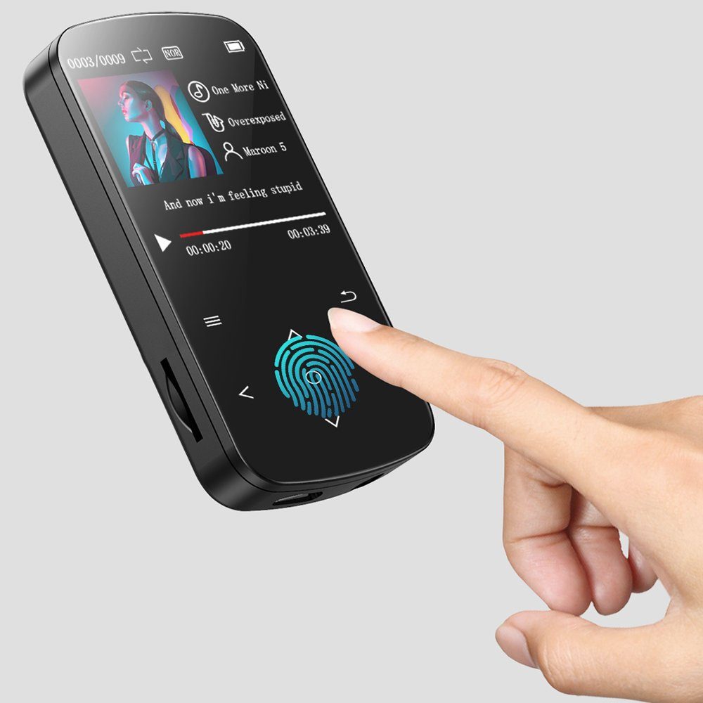 Jormftte mit Kopfhörern,Radio-Sprachrekorder MP3-Player