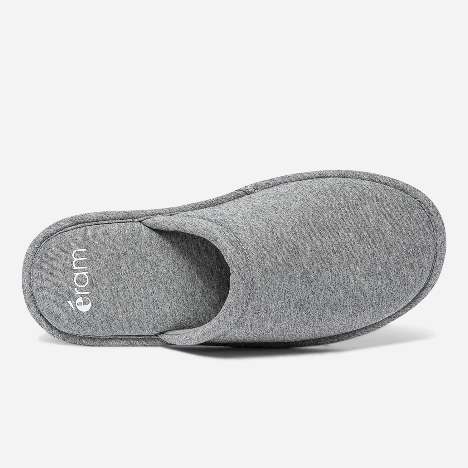 Chausson-mule gris en textile