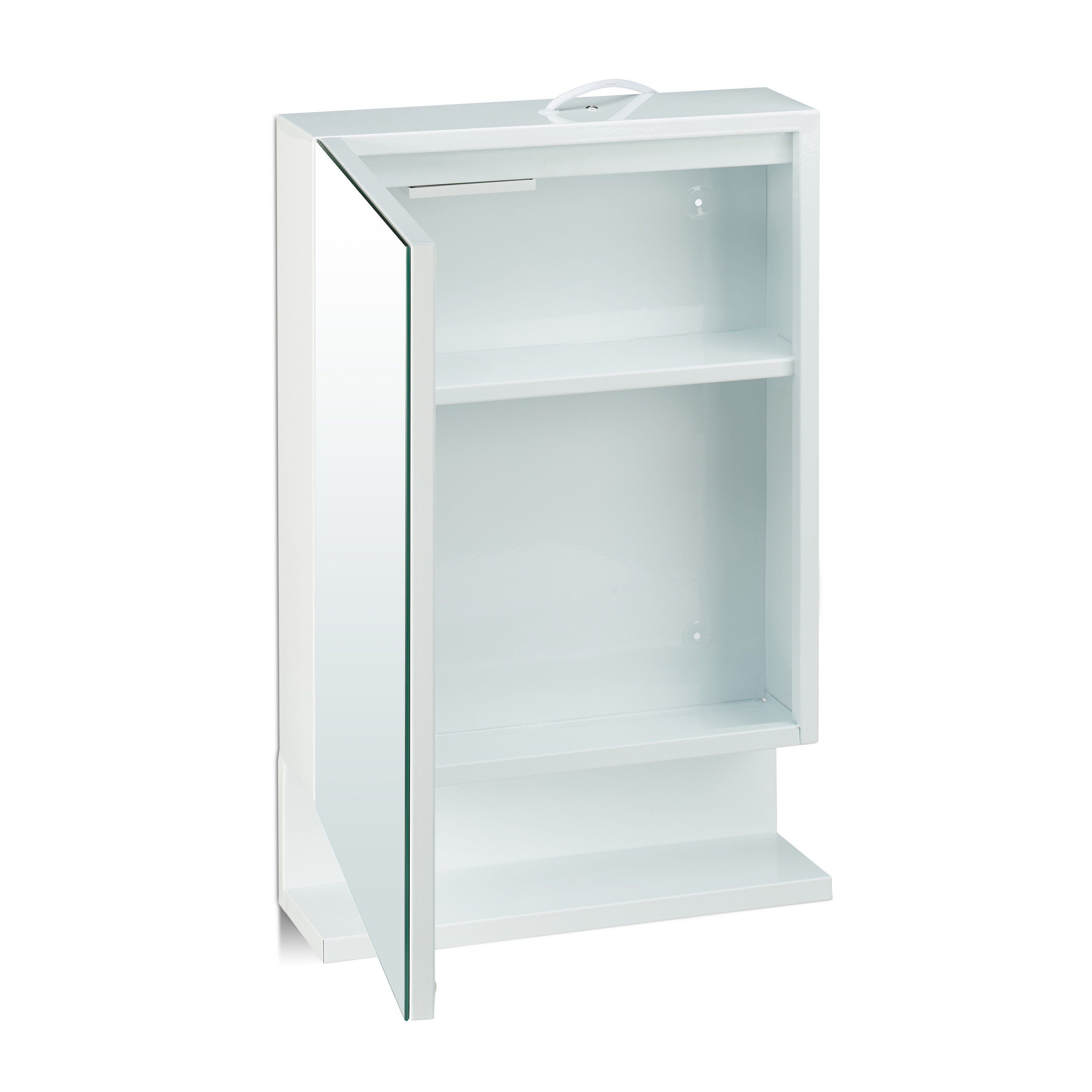 relaxdays Badezimmerspiegelschrank Badspiegelschrank mit Steckdose