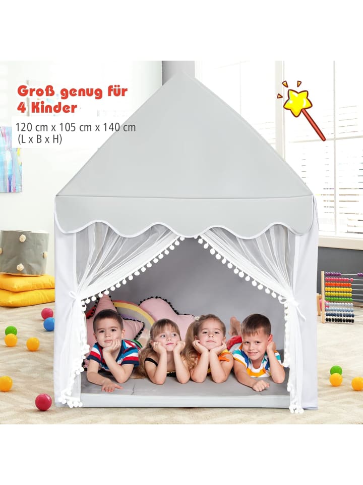 COSTWAY Spielhaus in Grau günstig kaufen 120 cm