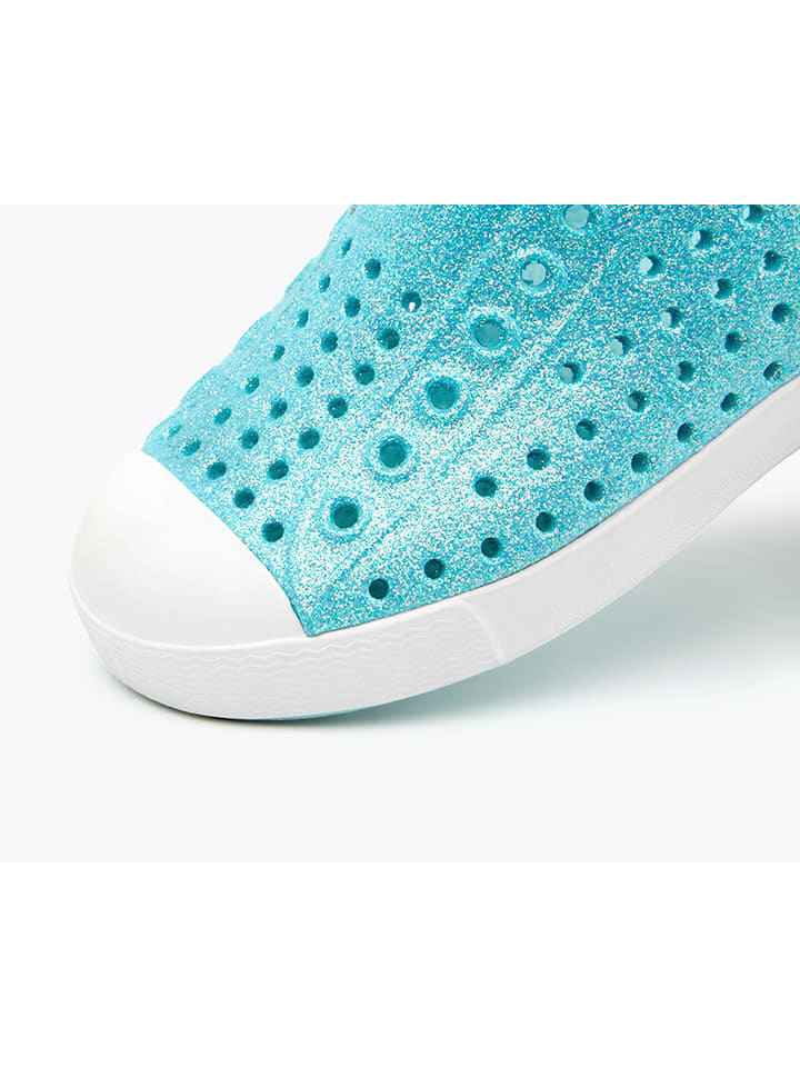 Native Slipper in Türkis/ Weiß günstig kaufen