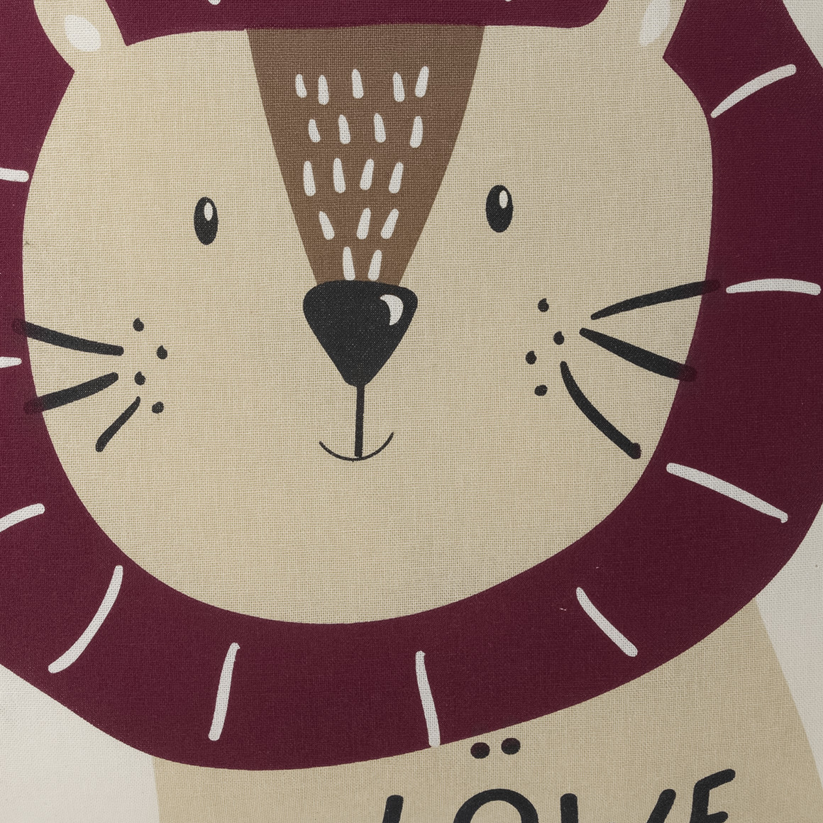 Kissenhülle mit Löwen-Print