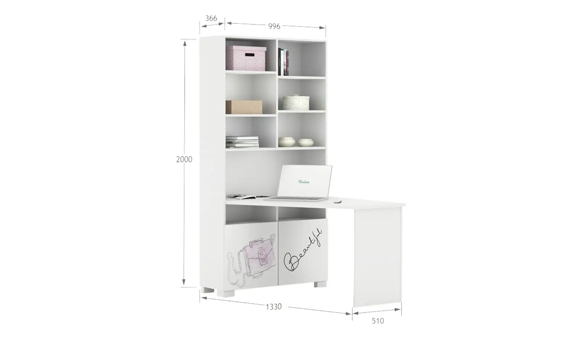Schreibtischregal Fashion Pink