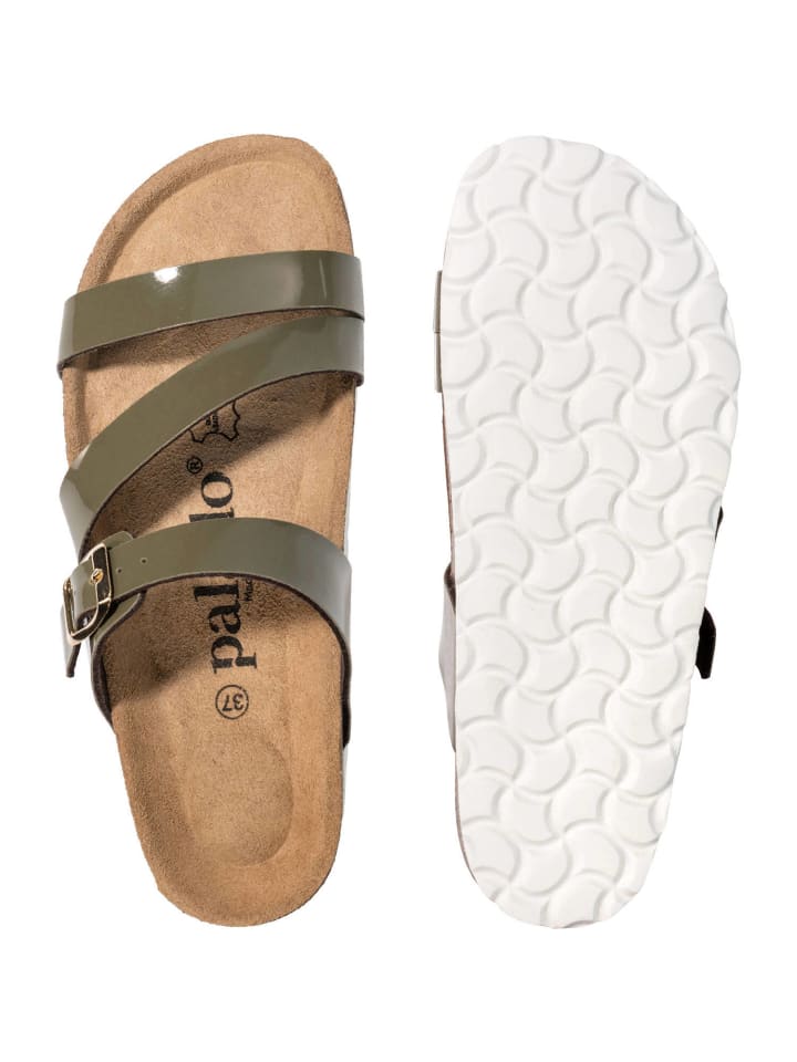 palado Pantoletten in khaki lack günstig kaufen