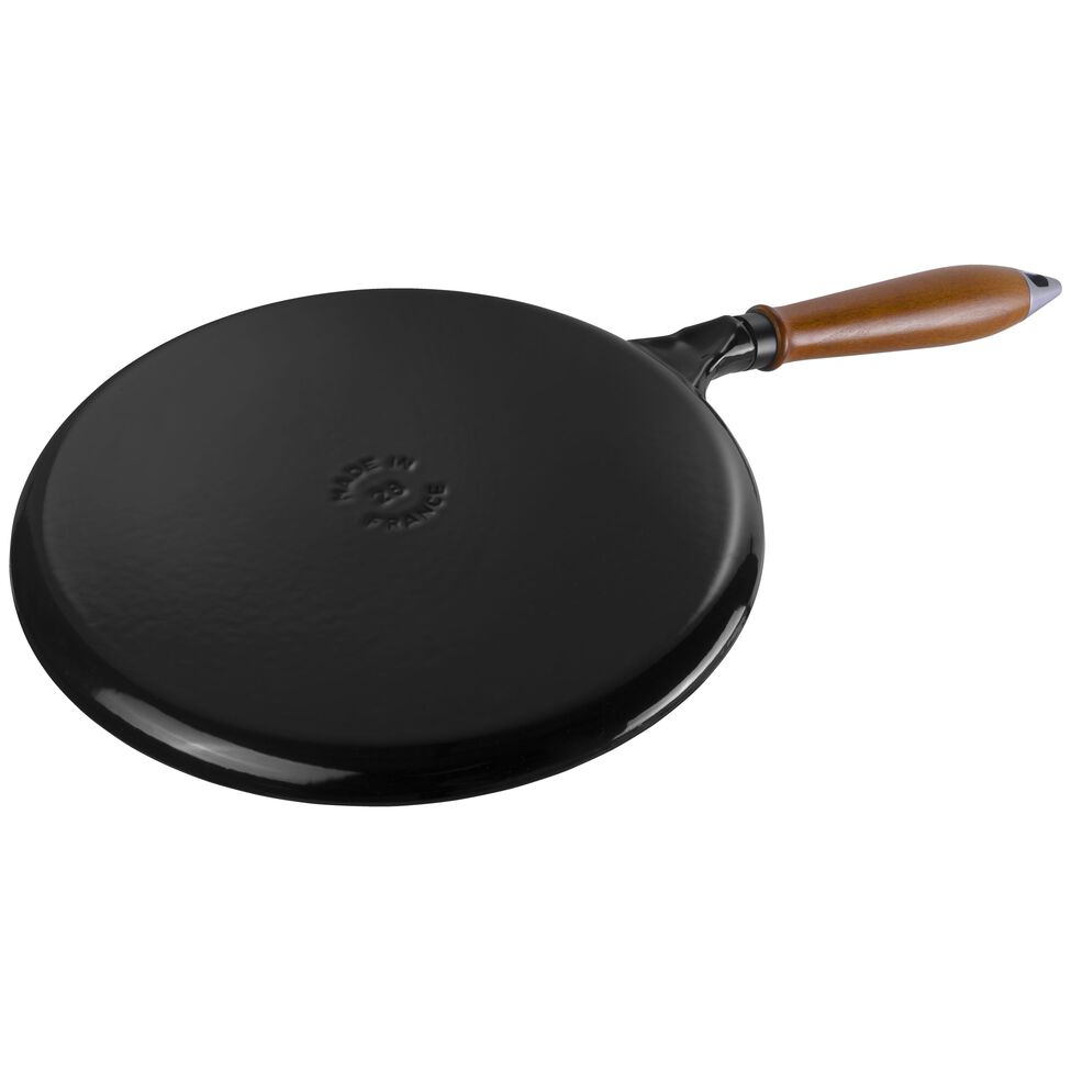 Pfannkuchenpfanne 28 cm, Gusseisen, Schwarz